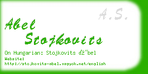 abel stojkovits business card